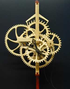 Wooden Gear Clock Grandfather